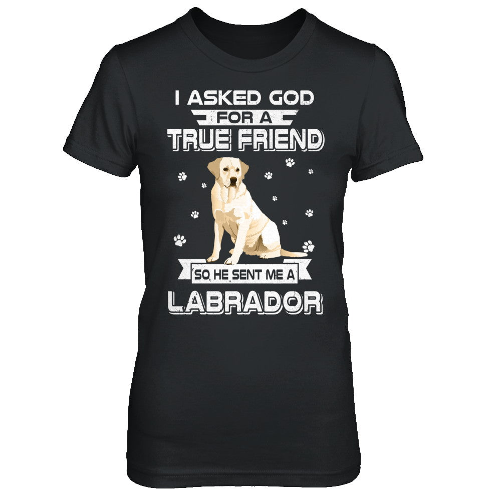 I Asked God For A True Friend So Sent Me Labrador Dog T-Shirt & Hoodie | Teecentury.com