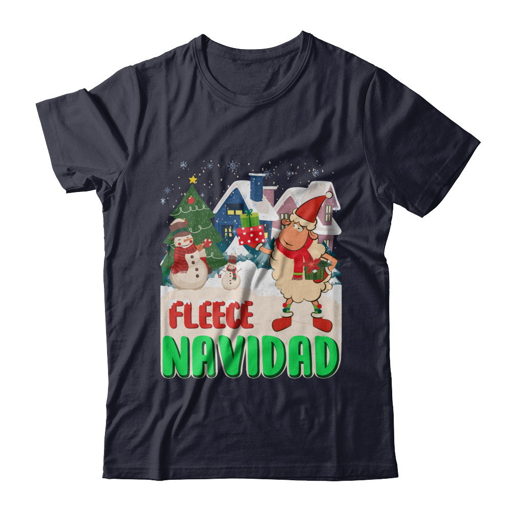 Fleece Navidad Sheep Lamb Christmas Gifts Spanish T-Shirt & Sweatshirt | Teecentury.com