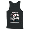 Proud Pops Fireman Firefighter Thin Red Line Flag Fathers Day T-Shirt & Hoodie | Teecentury.com