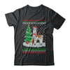 Xmas Alpaca Llama Santa Hat Ugly Christmas Sweater T-Shirt & Sweatshirt | Teecentury.com