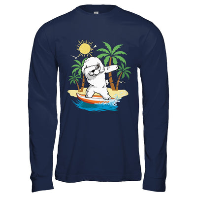 Summer Vacation Dabbing Poodle Surfing Surfboard Gift T-Shirt & Hoodie | Teecentury.com