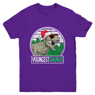 Youngestsaurus Youngest Dinosaur T-Rex Family Christmas Youth Youth Shirt | Teecentury.com