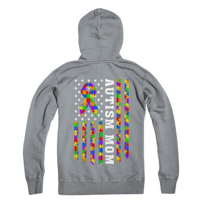 Proud Autism Mom Us Flag Autistic Mommy Mothers Day T-Shirt & Hoodie | Teecentury.com