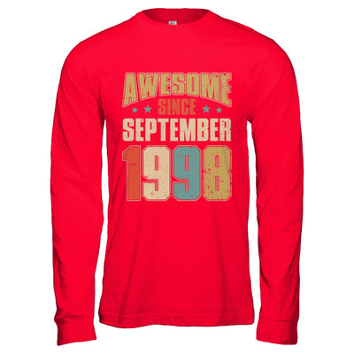 Vintage Retro Awesome Since September 1998 24th Birthday T-Shirt & Hoodie | Teecentury.com
