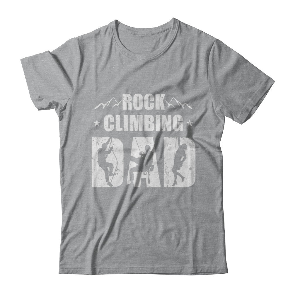 Rock Climbing Dad Distressed Mountain Climber Fathers Day T-Shirt & Hoodie | Teecentury.com
