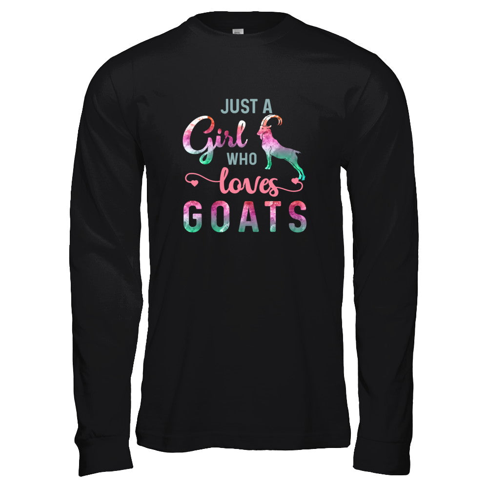 Just A Girl Who Loves Goats Goat Lover T-Shirt & Tank Top | Teecentury.com
