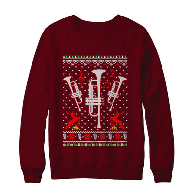 Santa Trumpet Ugly Christmas Sweater Gifts T-Shirt & Sweatshirt | Teecentury.com