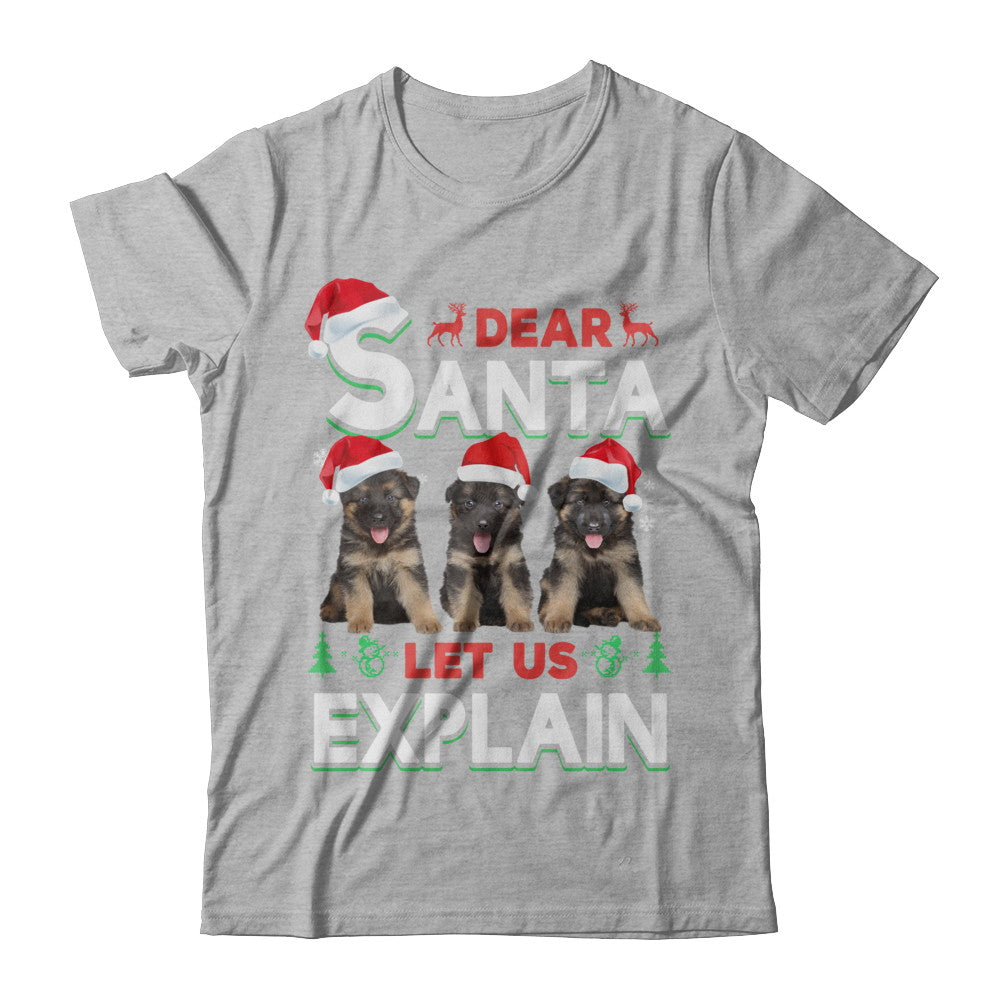 Dear Santa Funny German Shepherd Puppies Christmas Gift T-Shirt & Hoodie | Teecentury.com