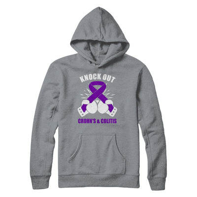 Boxing Knock Out Crohn's Colitis Awareness Support T-Shirt & Hoodie | Teecentury.com