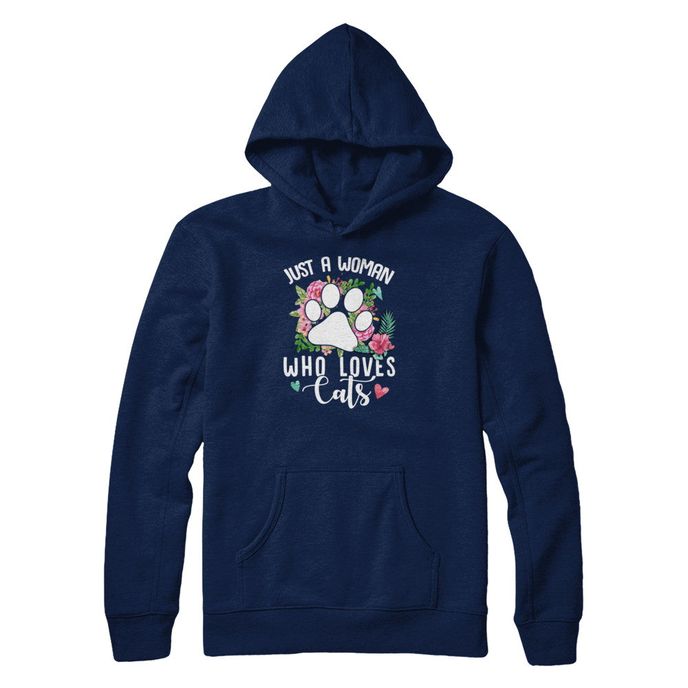 Just A Woman Who Loves Cats T-Shirt & Tank Top | Teecentury.com