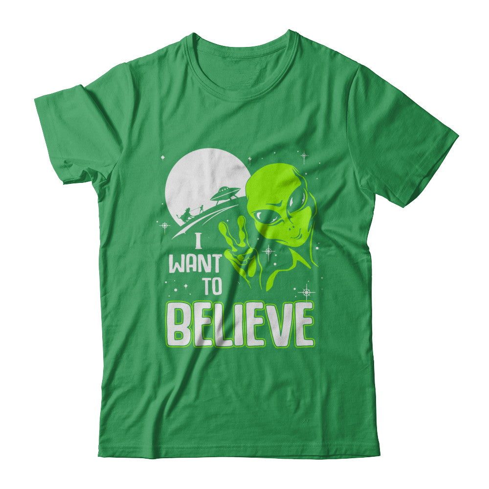 I Want To Believe Alien Ufo T-Shirt & Hoodie | Teecentury.com