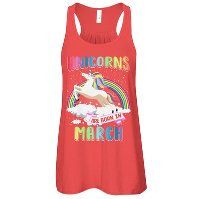 Unicorns Are Born In March Colorful Fun Birthday T-Shirt & Tank Top | Teecentury.com