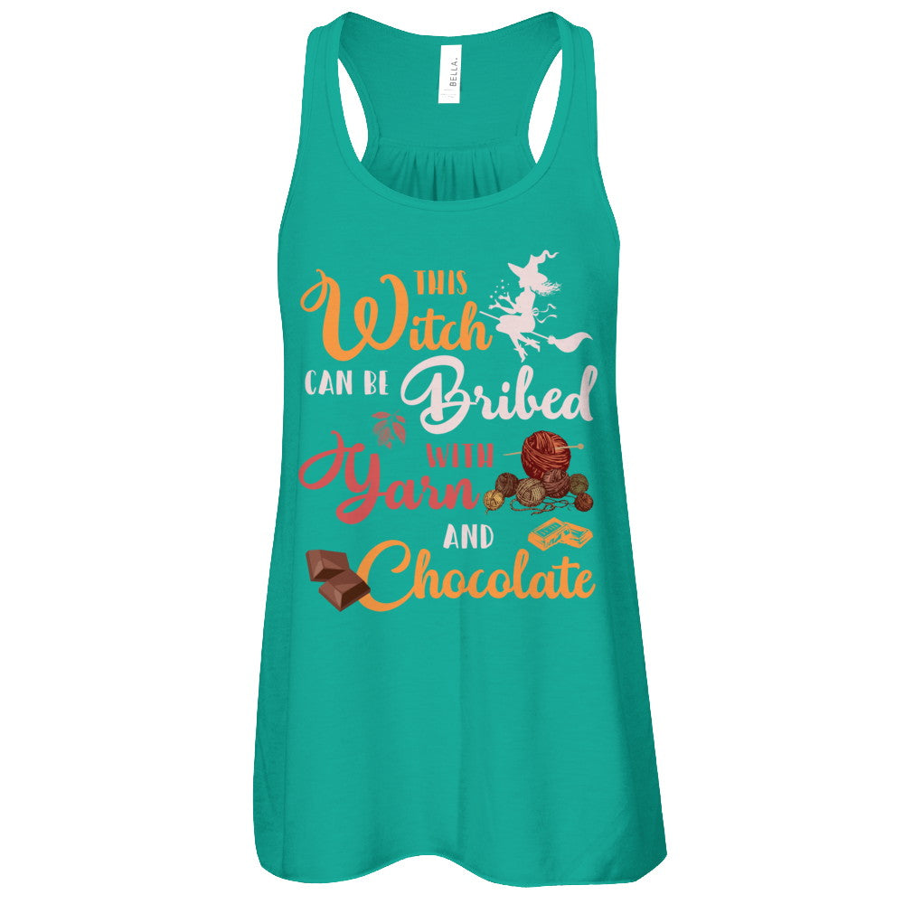Halloween This Witch Can Be Bribed With Yarn And Chocolate T-Shirt & Tank Top | Teecentury.com