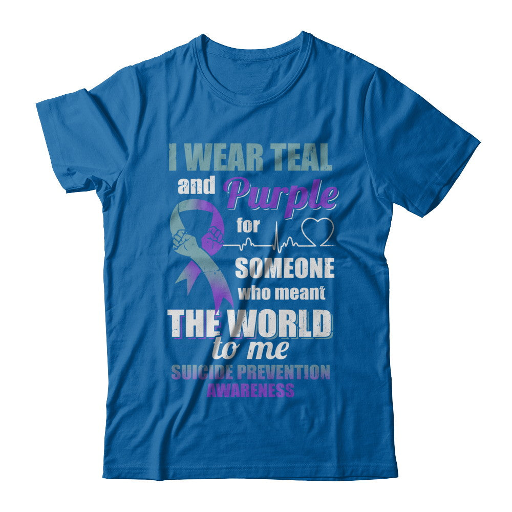 I Wear Teal And Purple For Someone Suicide Prevention Awareness T-Shirt & Hoodie | Teecentury.com