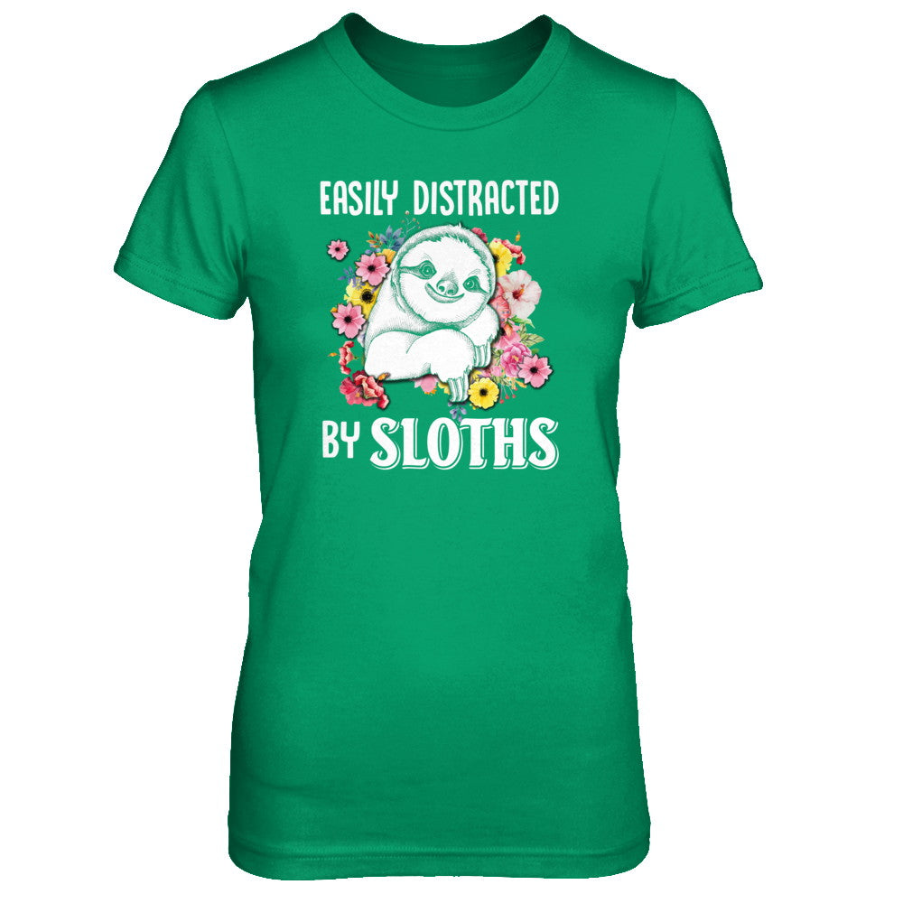 Easily Distracted By Sloths T-Shirt & Tank Top | Teecentury.com
