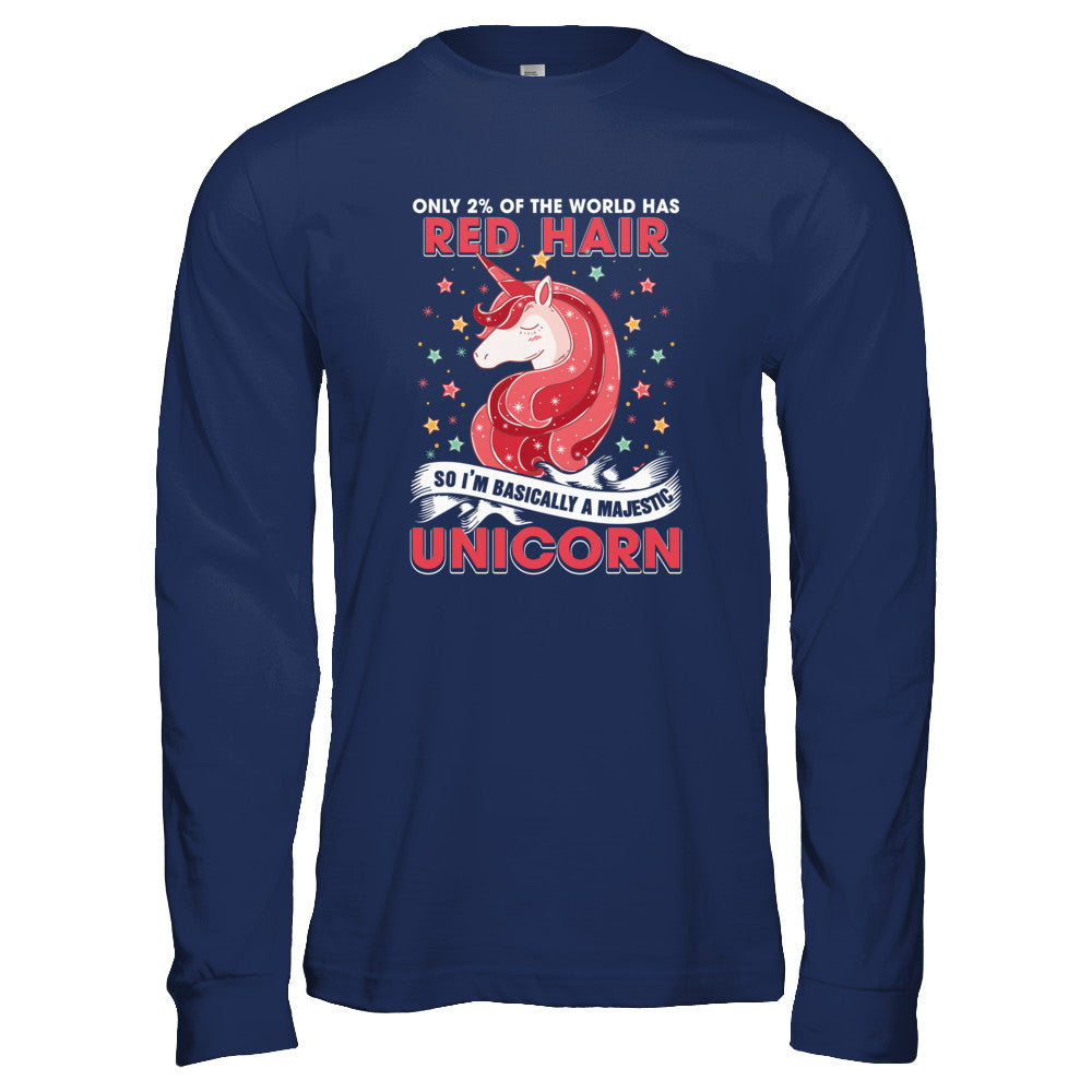 Only 2 Percent Of The World Has Red Hair Majestic Unicorn T-Shirt & Tank Top | Teecentury.com
