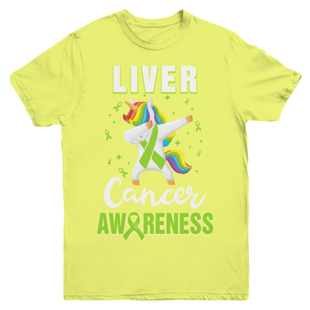 Inspirational Liver Cancer Awareness Unicorn Support Youth Youth Shirt | Teecentury.com