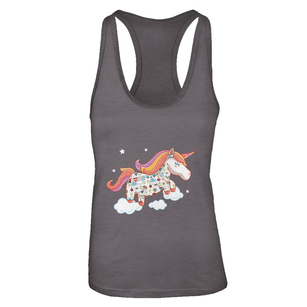 Tattooed Girl Unicorn Tattoos T-Shirt & Tank Top | Teecentury.com