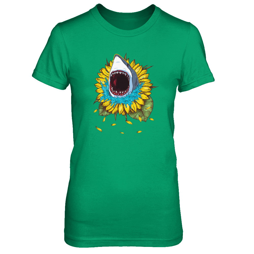 Shark Sunflower Funny Shark Lover Gift T-Shirt & Tank Top | Teecentury.com