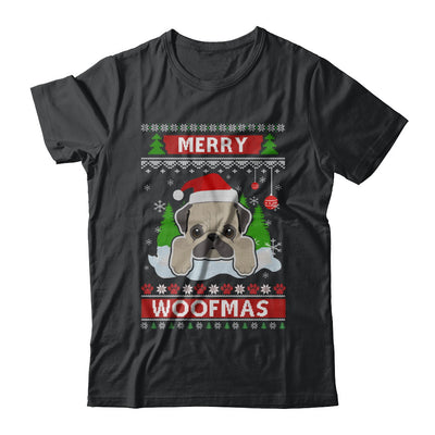 Pug Merry Woofmas Ugly Christmas Sweater T-Shirt & Sweatshirt | Teecentury.com