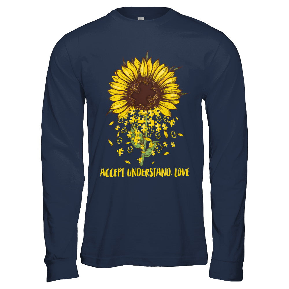 Sunflower Accept Understand Love Autism Awareness T-Shirt & Hoodie | Teecentury.com