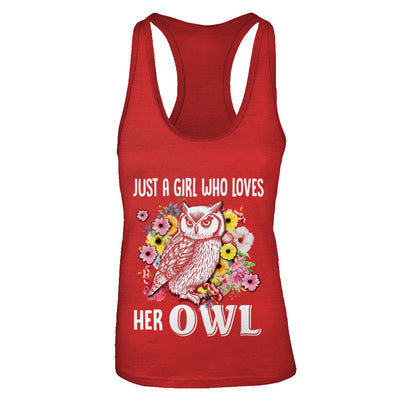 Just A Girl Who Loves Her Owl T-Shirt & Tank Top | Teecentury.com