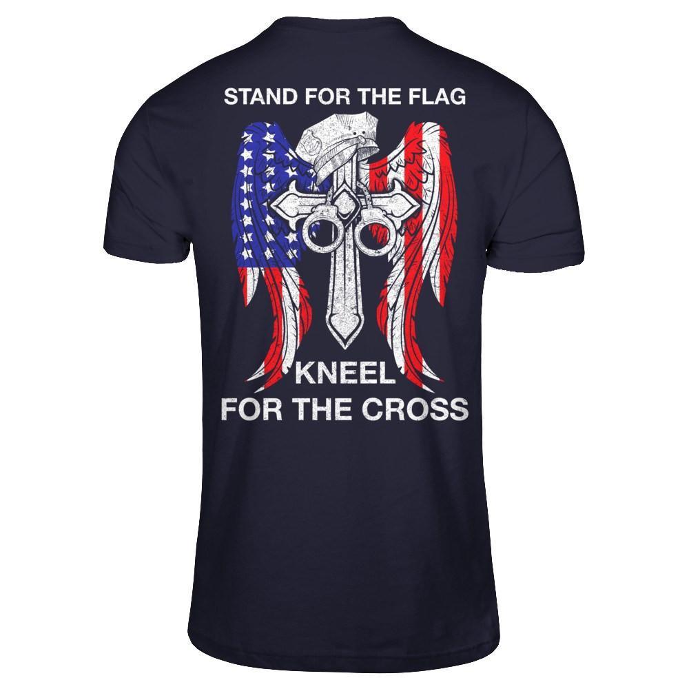 I stand for the flag and kneel for 2025 the cross hoodie