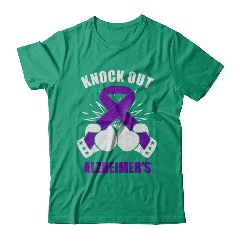 Boxing Knock Out Alzheimer's Awareness Support T-Shirt & Hoodie | Teecentury.com