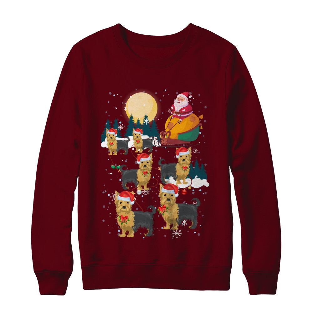 Dog Reindeer Yorkie Christmas Gift T-Shirt & Sweatshirt | Teecentury.com