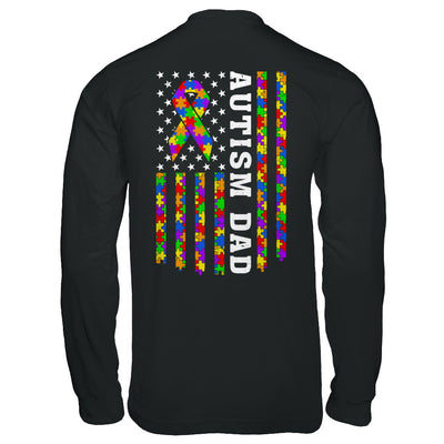 Proud Autism Dad Us Flag Autistic Daddy Fathers Day T-Shirt & Hoodie | Teecentury.com