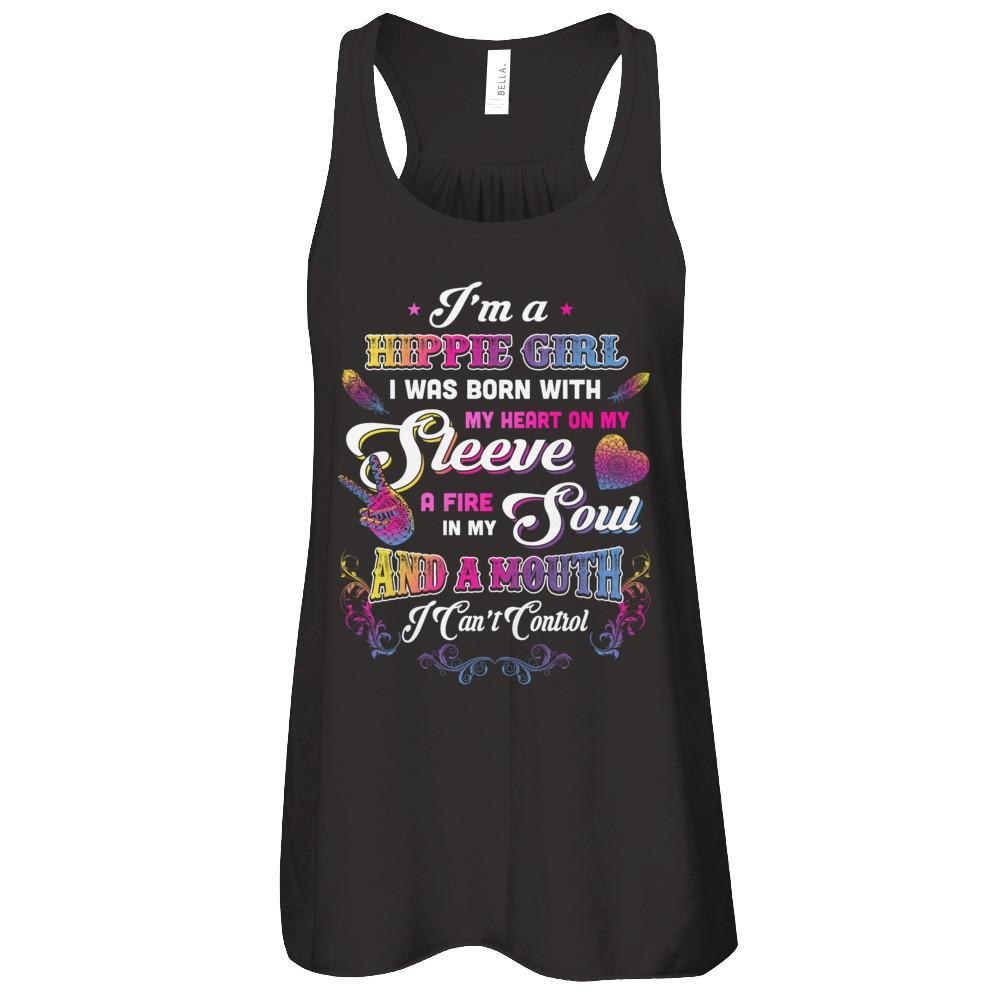 I'm A Hippie Girl I Was Born With My Heart T-Shirt & Tank Top | Teecentury.com