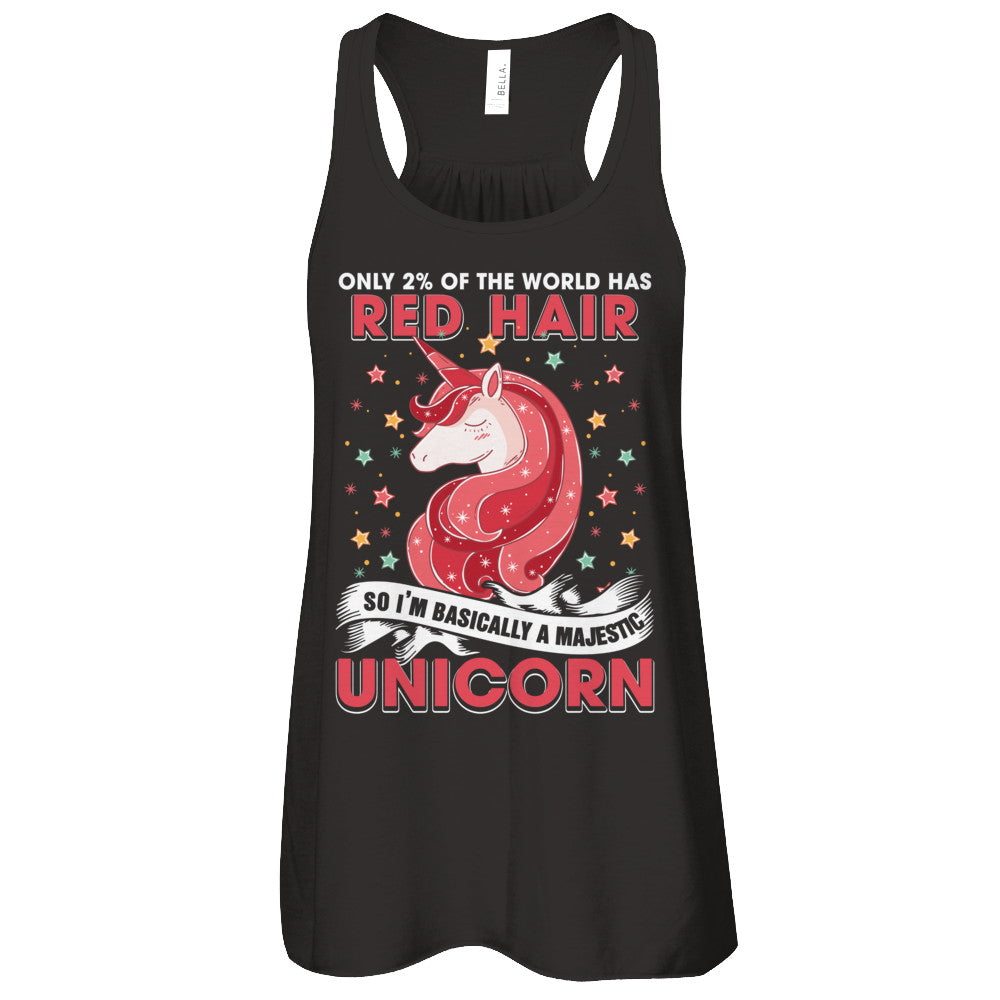 Only 2 Percent Of The World Has Red Hair Majestic Unicorn T-Shirt & Tank Top | Teecentury.com