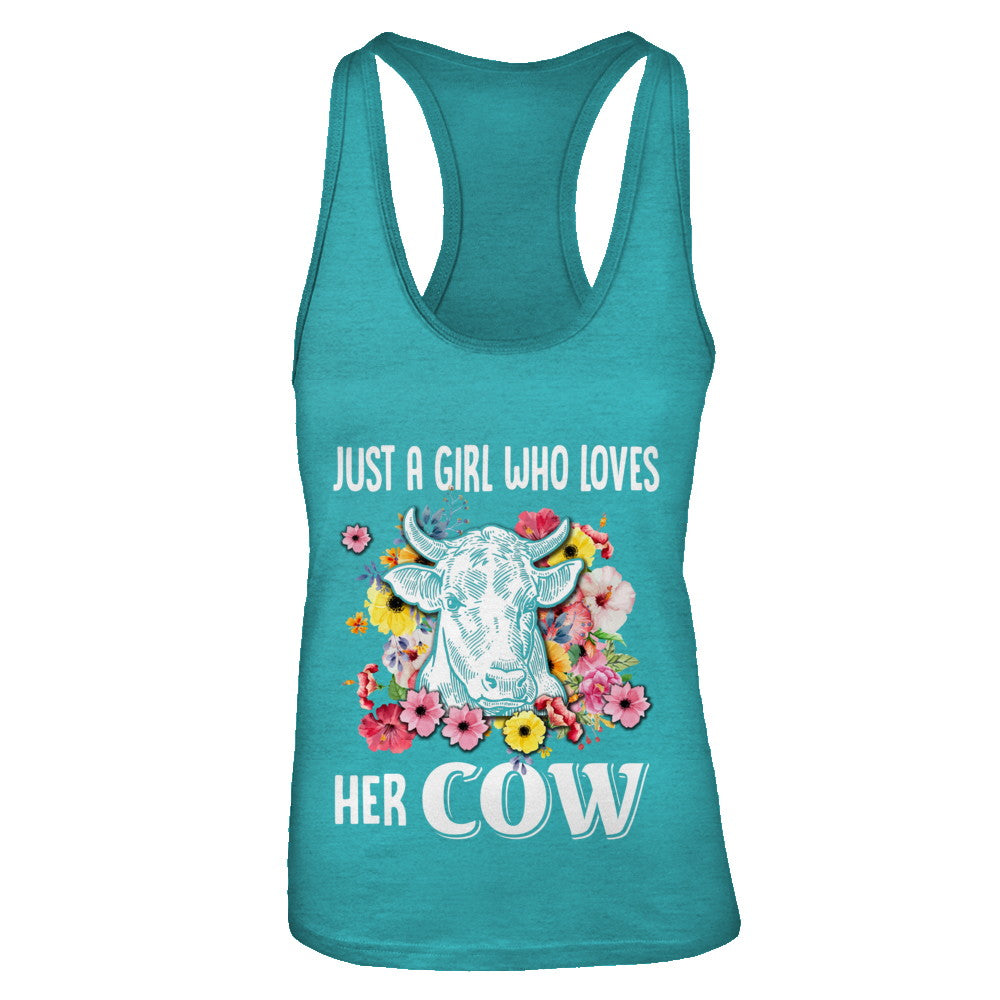 Just A Girl Who Loves Her Cow T-Shirt & Tank Top | Teecentury.com