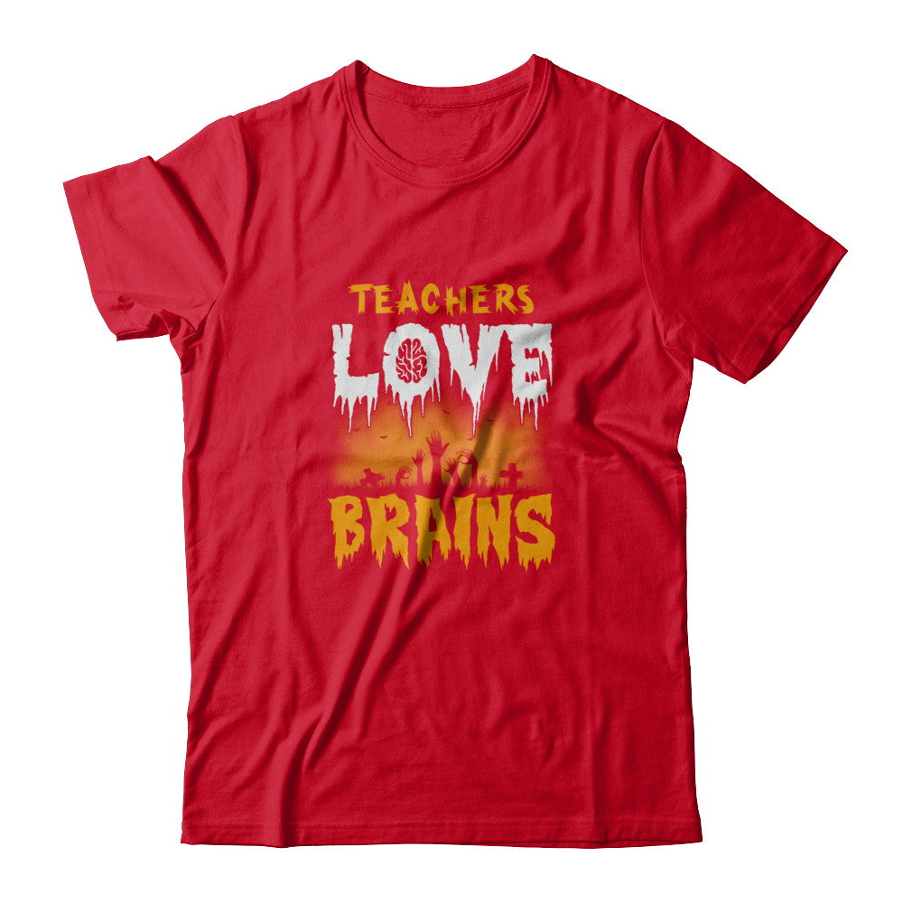 Teachers Love Brains Halloween T-Shirt & Tank Top | Teecentury.com