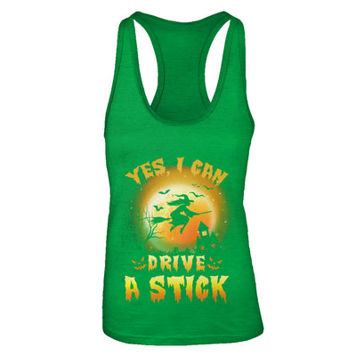 Yes I Can Drive A Stick Broom Funny Halloween Witch T-Shirt & Tank Top | Teecentury.com