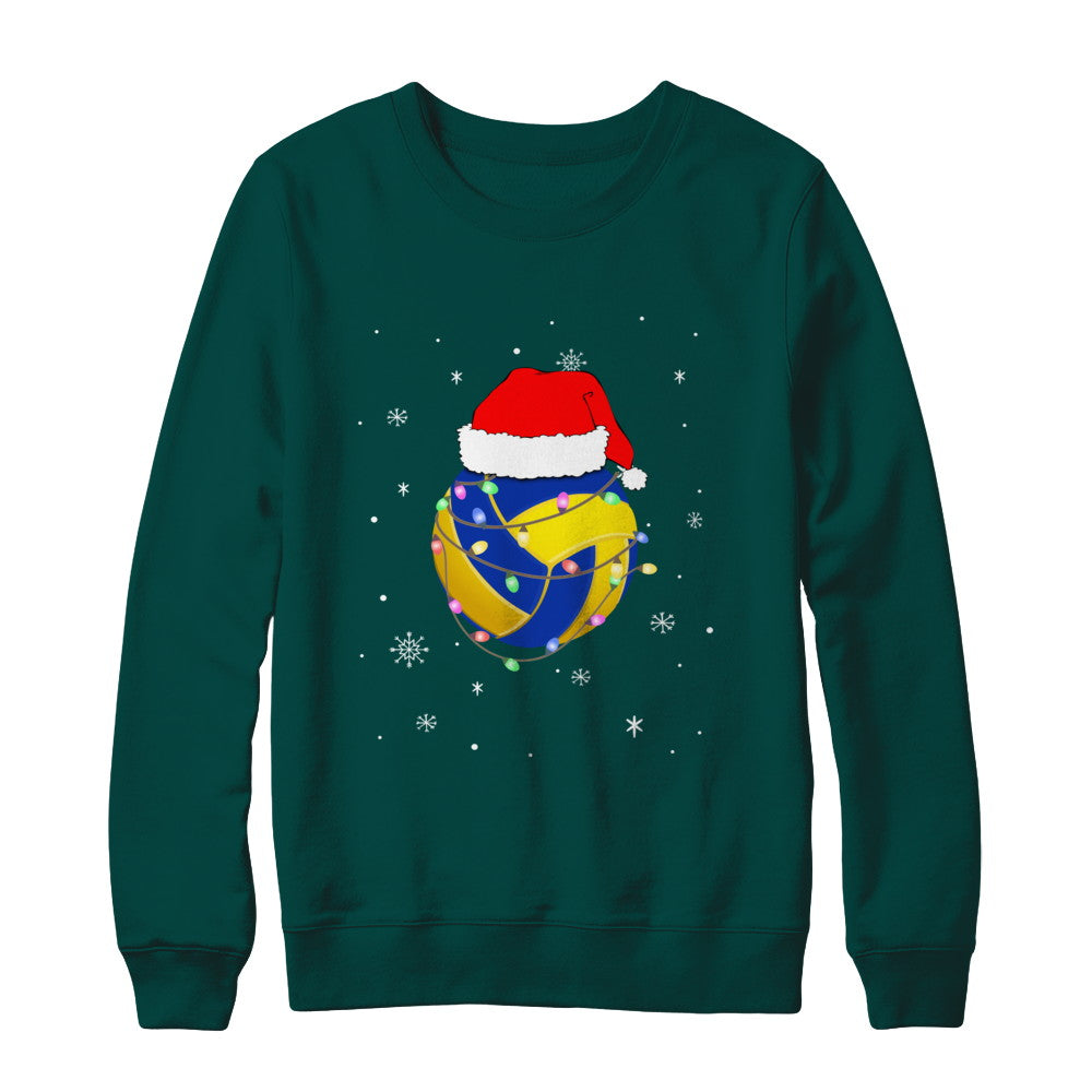 Santa Hat Volleyball Christmas Gifts T-Shirt & Sweatshirt | Teecentury.com