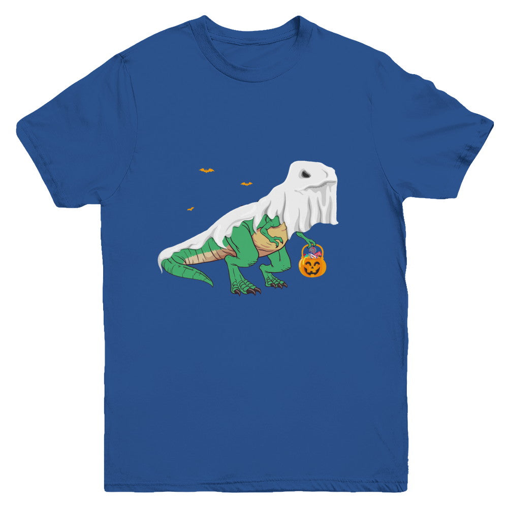 Halloween T Rex Dinosaur Ghost Trick Or Treat Youth Youth Shirt | Teecentury.com