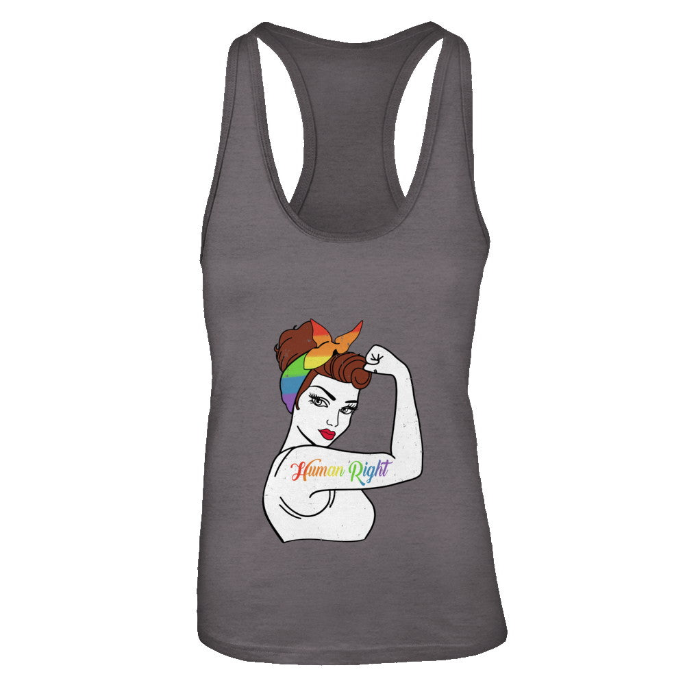 Lady Human Right LGBT Lesbian Gay Pride T-Shirt & Tank Top | Teecentury.com