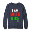 I'm With Nice Matching Christmas Couple Pajamas T-Shirt & Sweatshirt | Teecentury.com