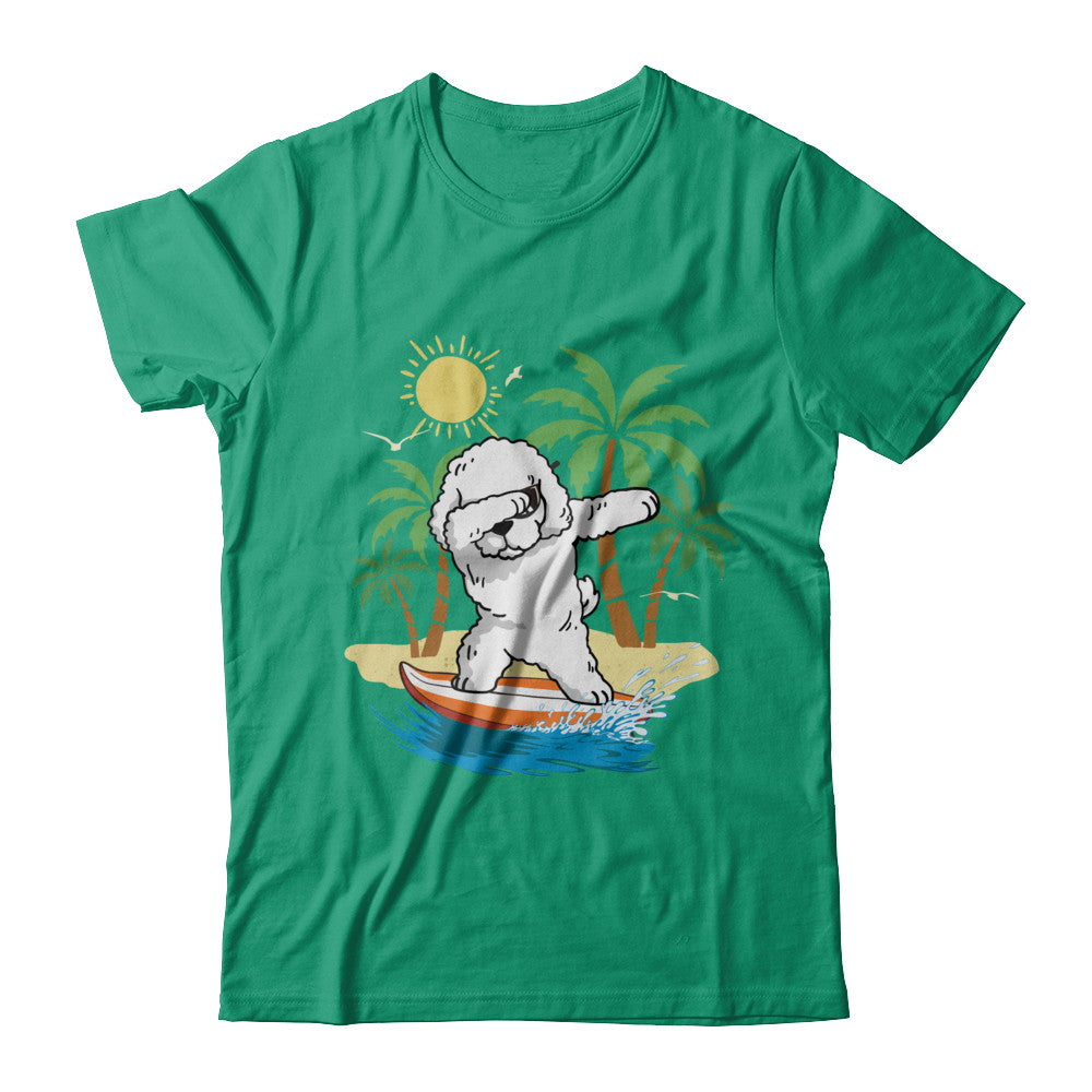 Summer Vacation Dabbing Poodle Surfing Surfboard Gift T-Shirt & Hoodie | Teecentury.com