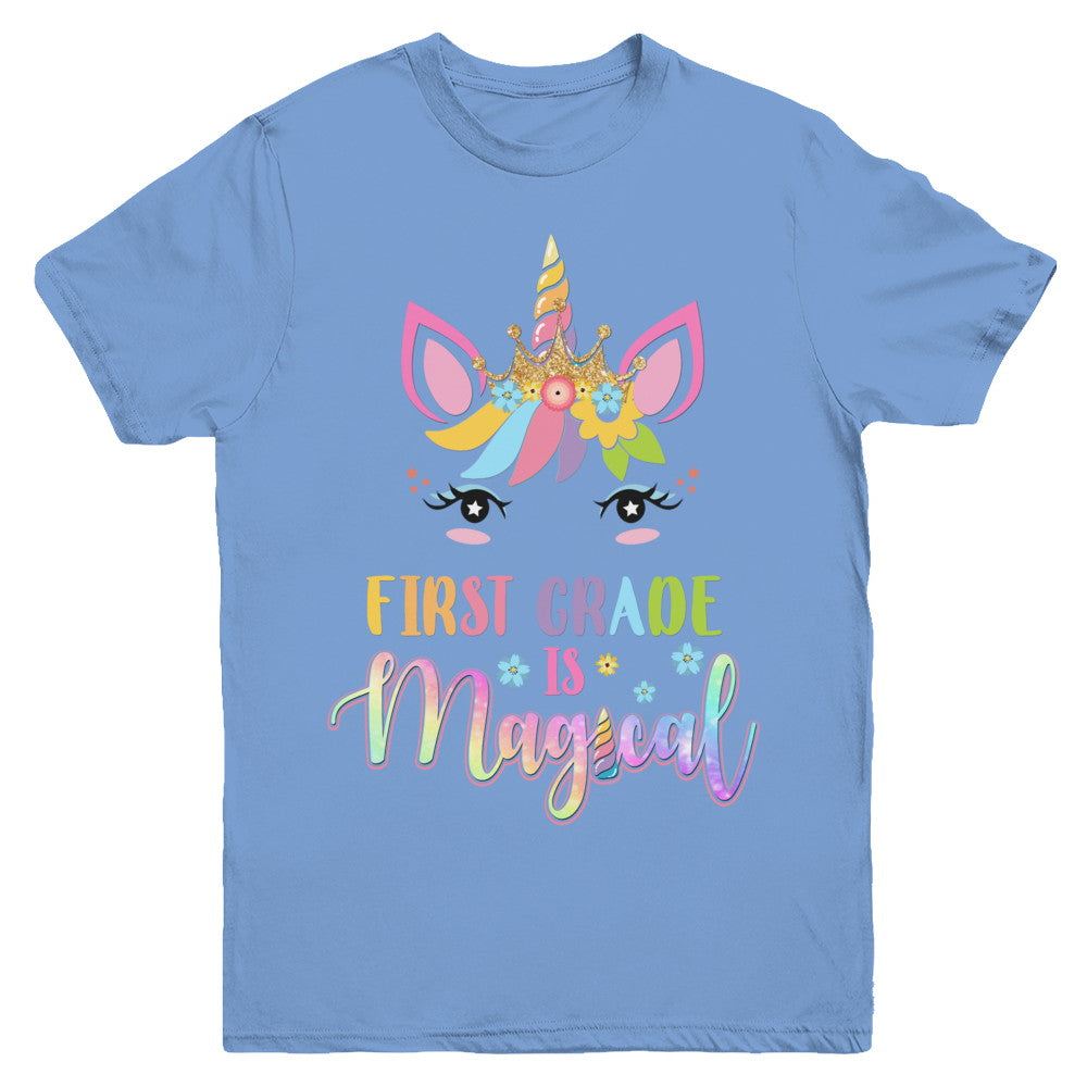 First Grade Is Magical Unicorn Back To School 1st Grade Youth Youth Shirt | Teecentury.com