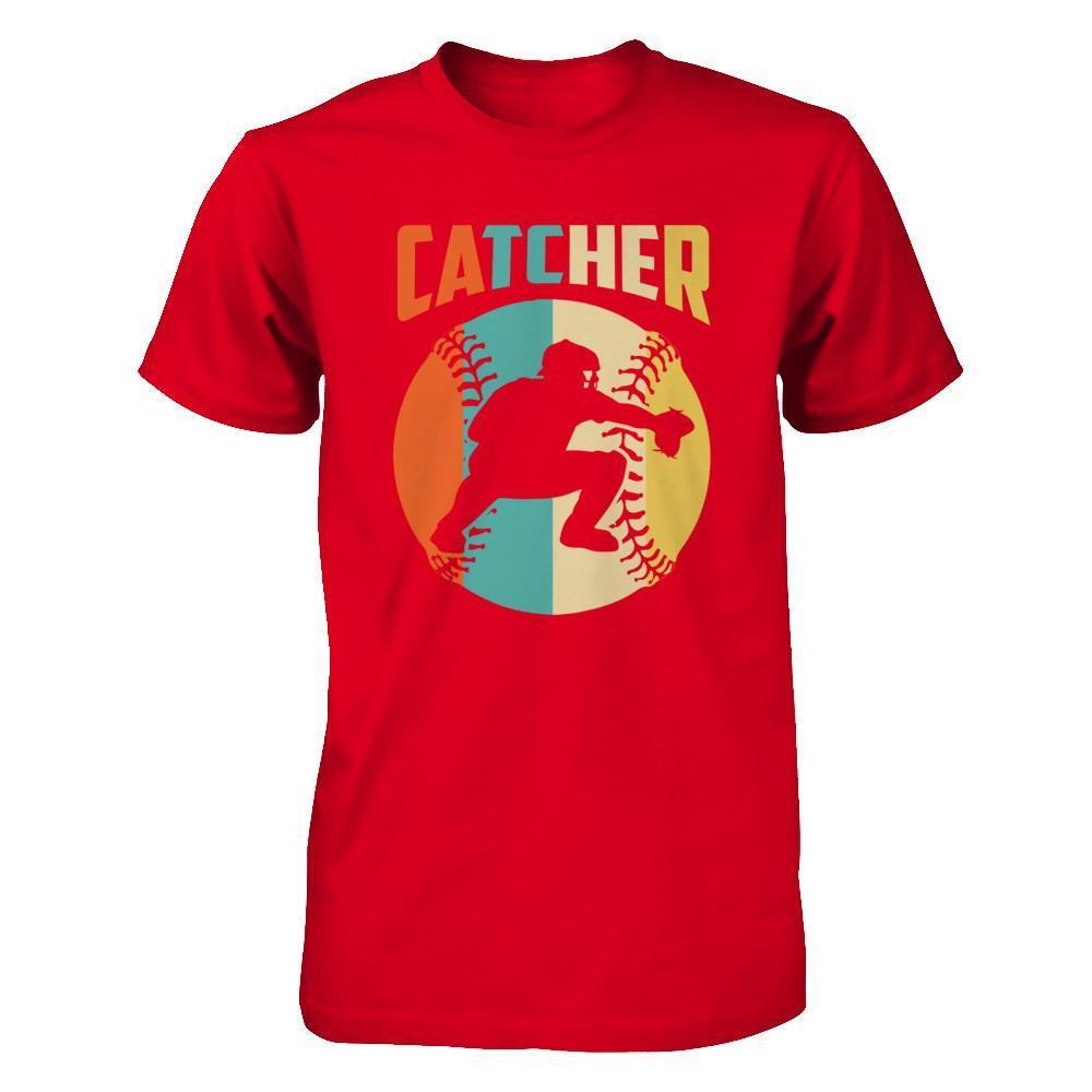Classic Vintage Retro Style Catcher Baseball T-Shirt & Hoodie | Teecentury.com