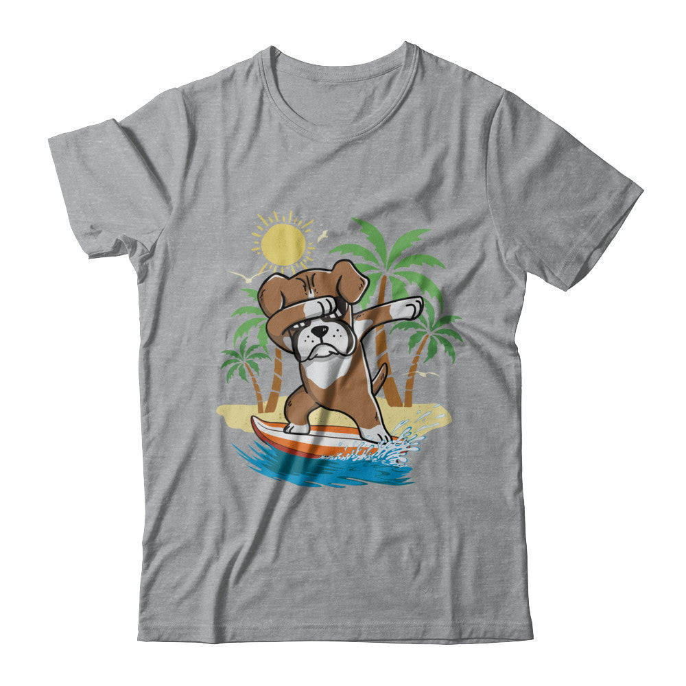 Summer Vacation Dabbing Boxer Surfing Surfboard Gift T-Shirt & Hoodie | Teecentury.com