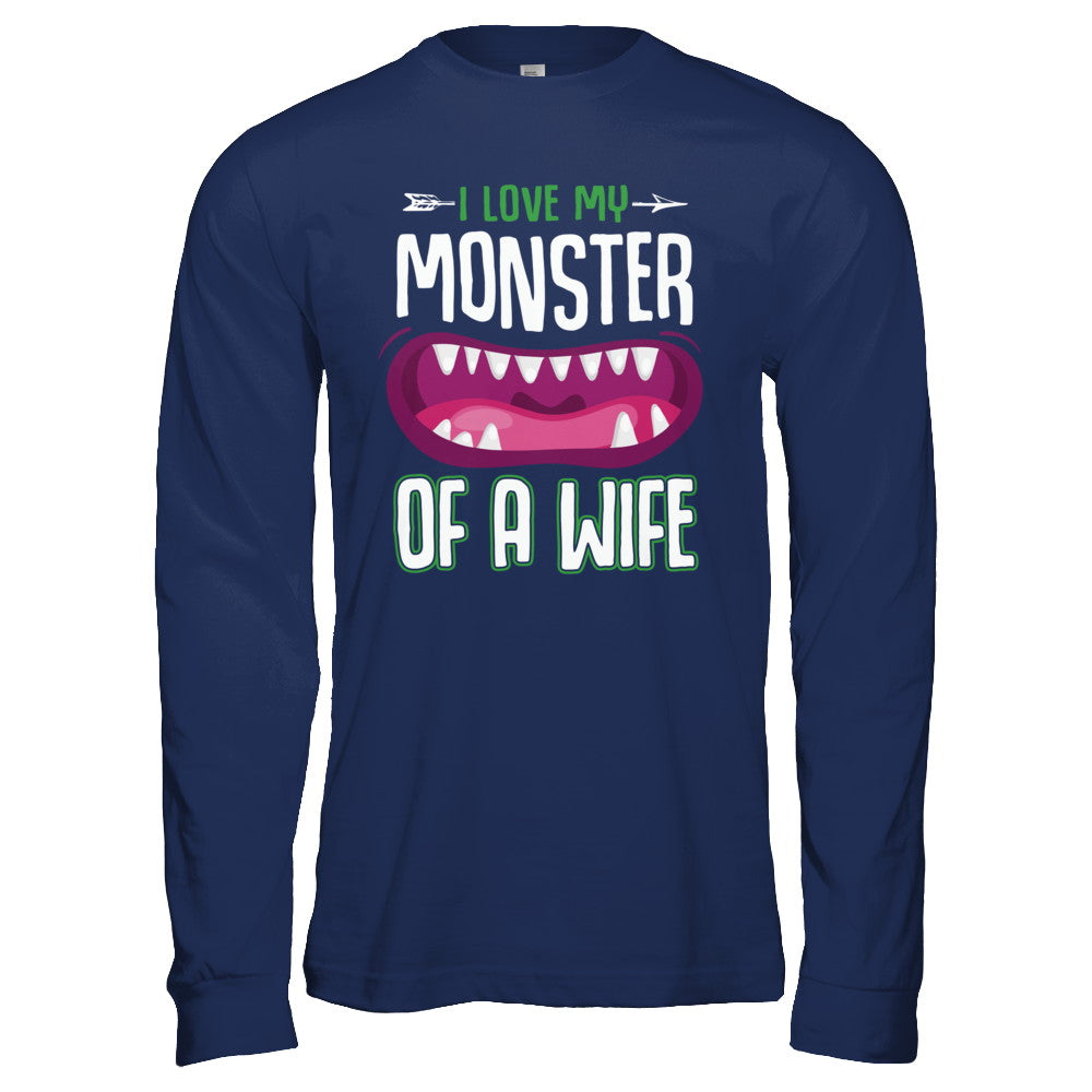 Monster Of A Wife Funny Couples Halloween T-Shirt & Hoodie | Teecentury.com