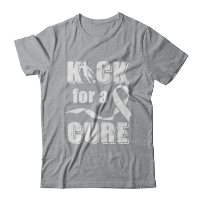 Kick For A Cure Soccer Clear Lung Cancer Awareness T-Shirt & Hoodie | Teecentury.com
