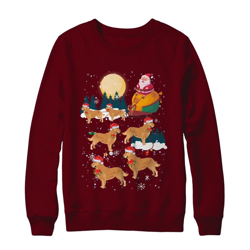 Dog Reindeer Golden Retriever Christmas Gift T-Shirt & Sweatshirt | Teecentury.com