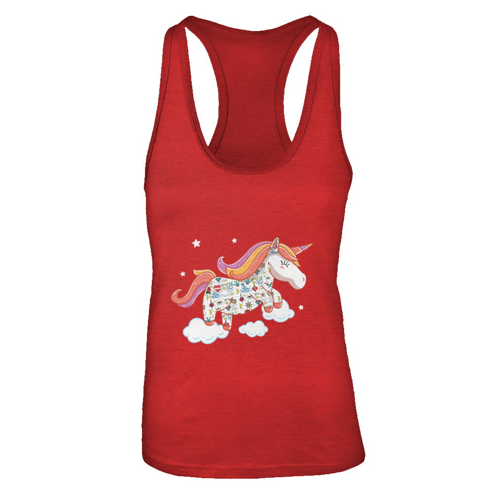 Tattooed Girl Unicorn Tattoos T-Shirt & Tank Top | Teecentury.com