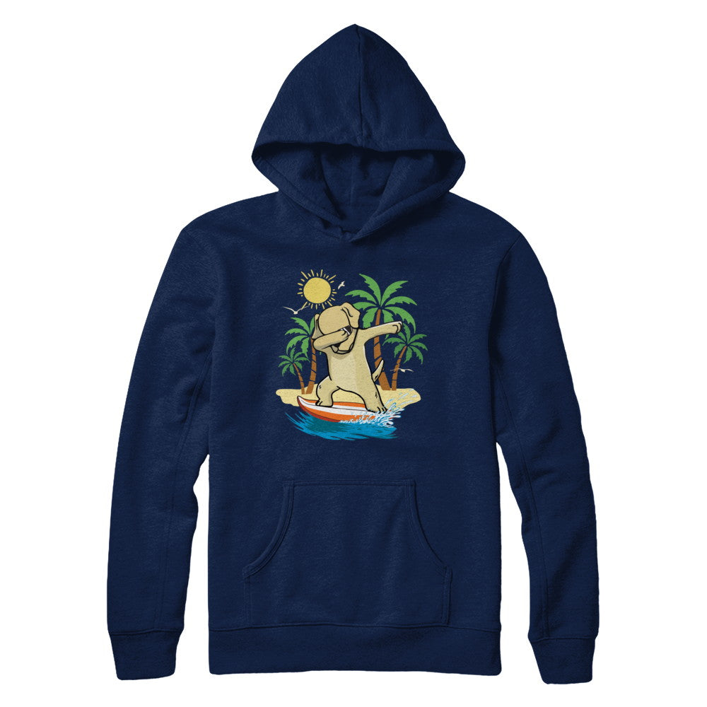 Summer Vacation Dabbing Labrador Surfing Surfboard Gift T-Shirt & Hoodie | Teecentury.com