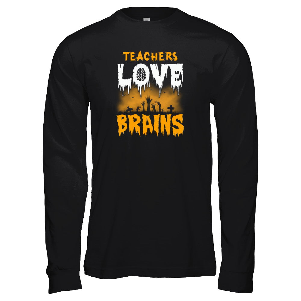 Teachers Love Brains Halloween T-Shirt & Tank Top | Teecentury.com