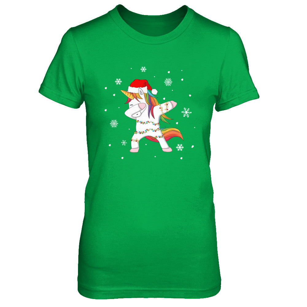 Dabbing Unicorn Ugly Christmas Sweater Girls T-Shirt & Sweatshirt | Teecentury.com